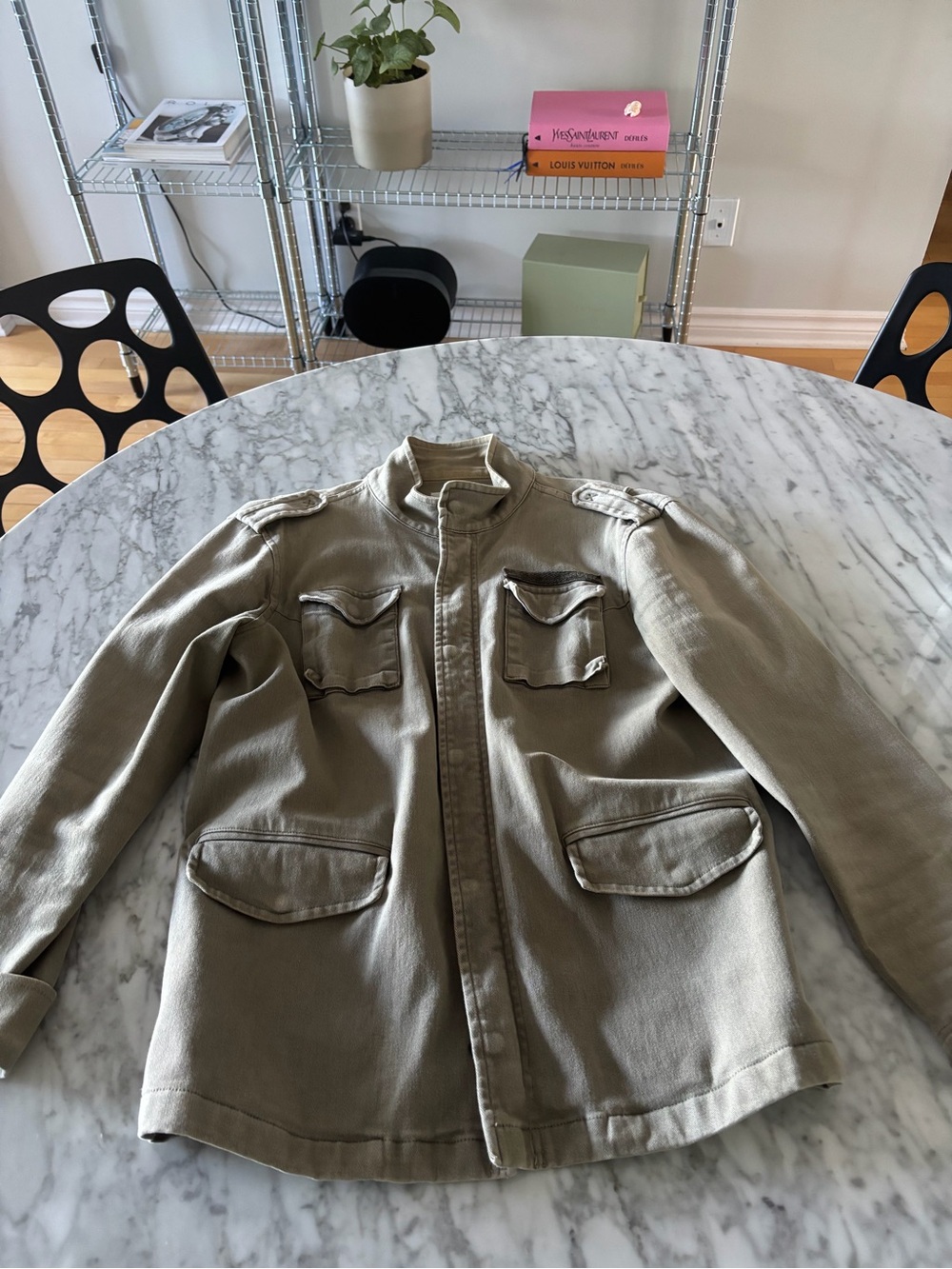 Anine Bing Men's Military Field Jacket in Olive